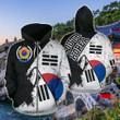 South Korea Special Grunge Flag Unisex Adult Hoodies
