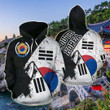 South Korea Special Grunge Flag Unisex Adult Hoodie