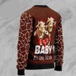 Funny Giraffe Ugly Christmas Sweater, Christmas apparel, Christmas gift for adult