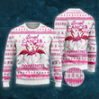 Flamingo Breast Cancer Awareness Ugly Christmas Sweater For Men & Women