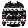 Merry Xmas Deer Couple Pattern Awesome Gift For Christmas Ugly Christmas Sweater