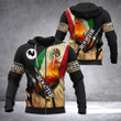 Mexico Flag Rooster 3D Unisex Adult Hoodies