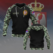 Customize Serbian Army Symbol Camo Unisex Adult Hoodies