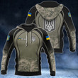 Customize Ukraine Coat Of Arms Camo V2 Unisex Adult Hoodies