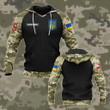 Customize Ukraine Coat Of Arms Camo Unisex Adult Hoodies