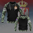 Customize Serbia Coat Of Arms Camo V2 Unisex Adult Hoodies