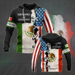 Customize Made In America With Mexican Parts Unisex Adult Hoodies