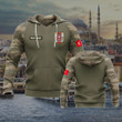 Customize Turkish Army Symbol Camo Unisex Adult Hoodies