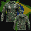 Customize Brazil Army Unisex Adult Hoodies