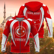 Customize Turkey Coat Of Arms 3D Unisex Adult Shirts