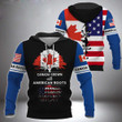 Canada Grown With American Roots Unisex Adult Hoodies
