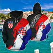 (Hrvatska) Croatia Special Grunge Flag Unisex Adult Hoodies