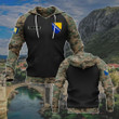Customize Bosnia Coat Of Arms Camo Unisex Adult Hoodies