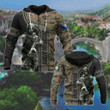 Customize Bosnia Soldier Camo Unisex Adult Hoodies