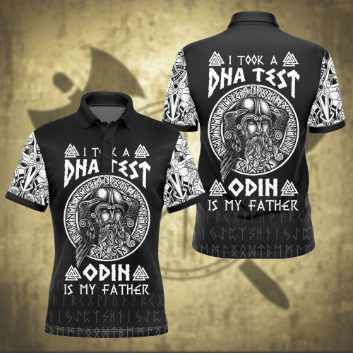 I Took A Dna Test Odin Is My Father Viking All Over Print Polo Shirt
