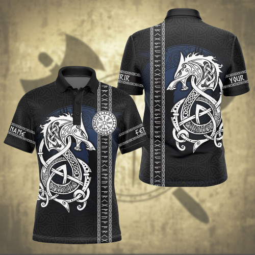 Viking Old Norse Fenrir Art The Wolf Of Ragnarok Customized All Over Print Polo