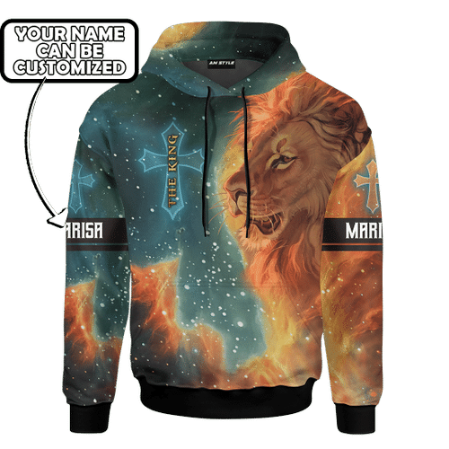 The King Jesus Lion Galaxy Customized 3D All Over Printed hoodie