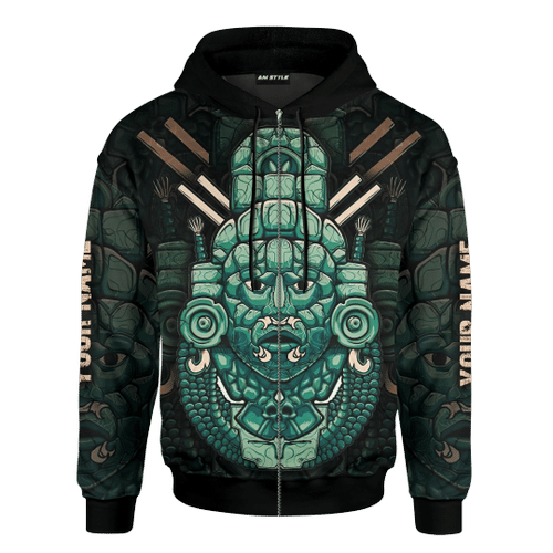 The Aztec Mask Of God Maya Aztec Calendar Customized 3D All Over Printed hoodie