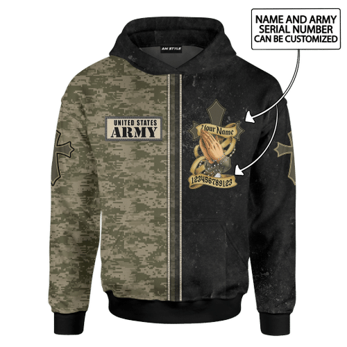 Jesus Is My King God Bless Our Veterans Customized 3D All Over Printed hoodie