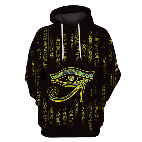 Egyptian Golden Eye of Horus 3D All Over Print Hoodie
