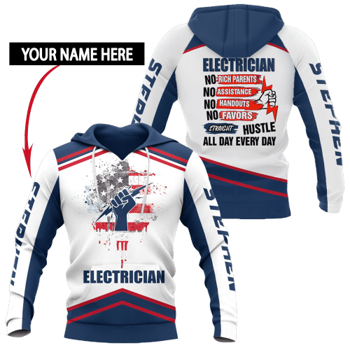 Premium Personalized 3D Printed Electrician Shirts Hoodie