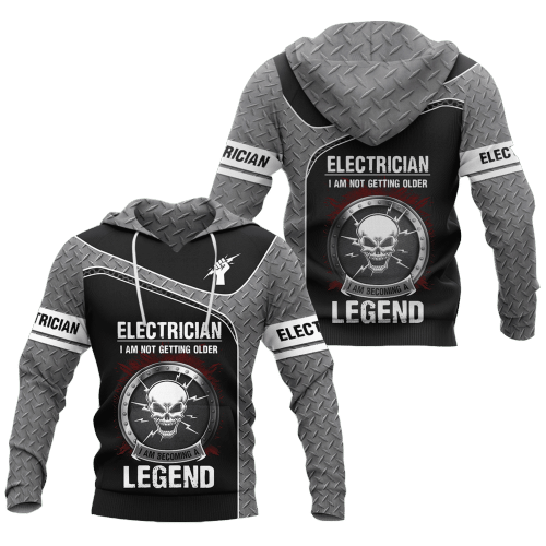 Premium 3D Printed Skull Electrician Shirts Hoodie