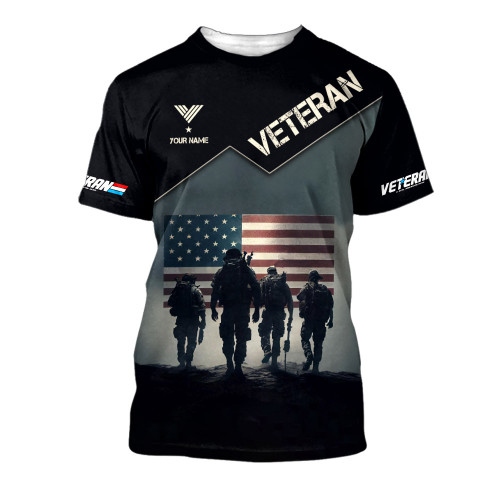 Veteran 3D Tee Shirt US Flag Custom T Shirt Gift For Veteran