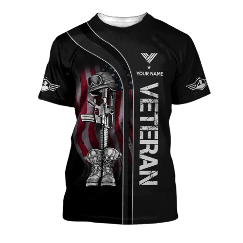 Veteran Tee Shirt American Soldiers And Flag Of USA Personalized 3D Shirts