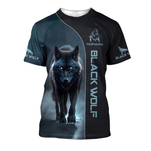 Black Wolf 3D Tee Shirt Black Wolf Custom T Shirt Gift For Wolf Lovers