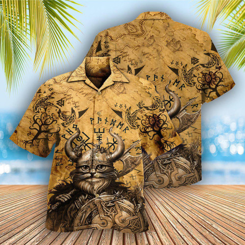 Viking Good Meows Go To Heaven Bad Meows Go To Valhalla Hawaiian Shirt Hoodifize