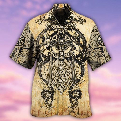 Viking Warrior Blood Pattern Cool Style Hawaiian Shirt Hoodifize