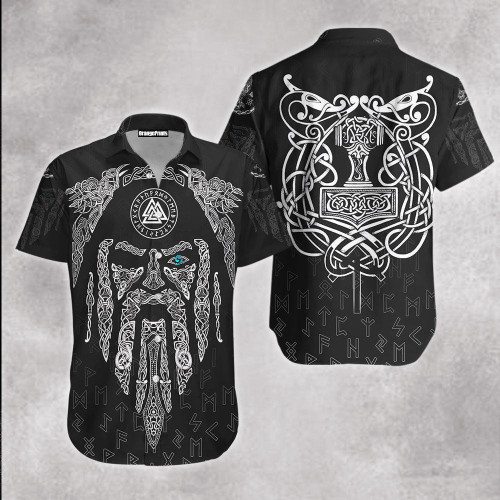 Raven And Odin Viking Hawaiian Shirt Hoodifize