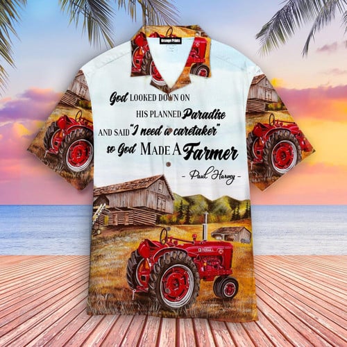 Farmer God And Truck Hawaiian Shirt Hoodifize