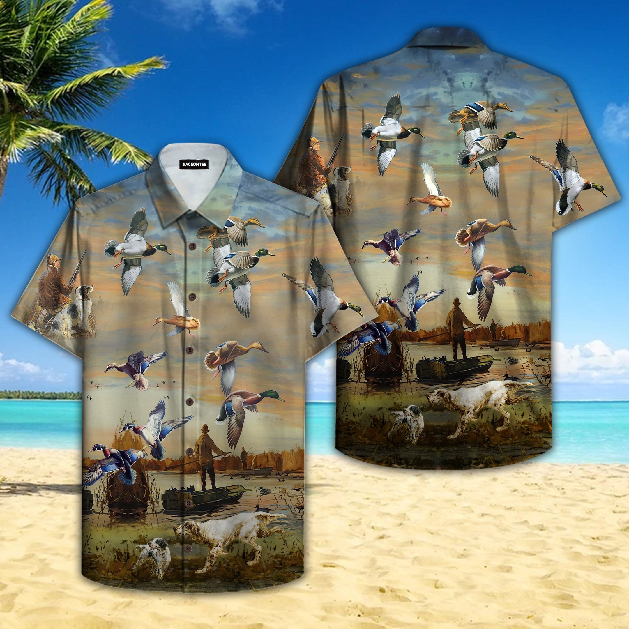 Duck Hunting Hawaiian Shirt Hoodifize