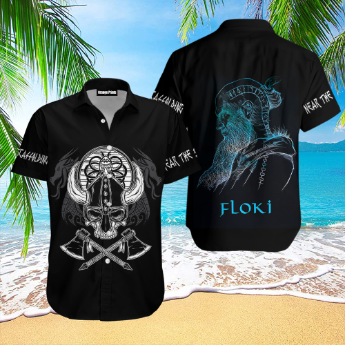 Floki Skull Viking Hawaiian Shirt Hoodifize