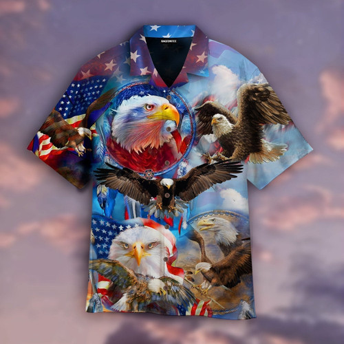 Native American Eagle Dreamcatcher Hawaiian Shirt Hoodifize