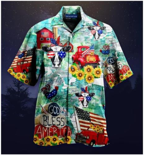 God Bless American Farmer Hawaiian Shirt Hoodifize