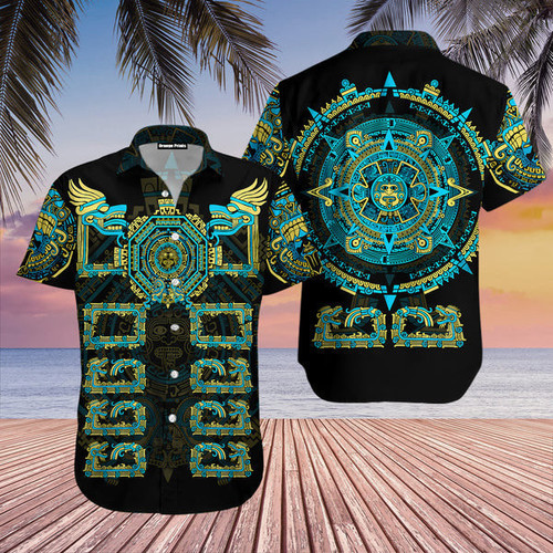 Aztec Mexico Quetzalcoatl Hawaiian Shirt Hoodifize