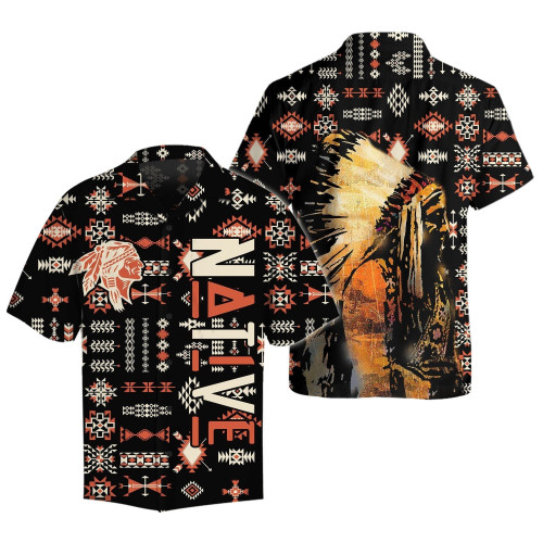Chief And Unique Pattern Native American All Over Printed Hawaiian Shirt Hoodifize