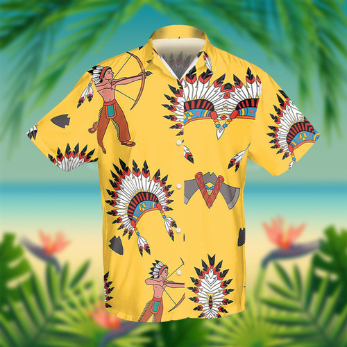 Chief Hat Native American Hawaiian Shirt 3D Hoodifize