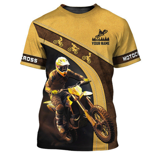 Motocross Personalized Name 3D Shirt Custom Gift For Motocross Lovers