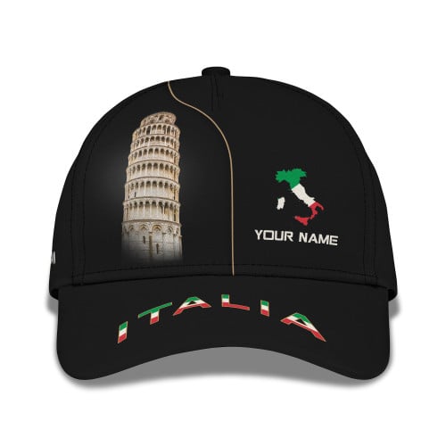 Italy Personalized Name 3D Classic Cap Custom Name Italian Gift For Italy Lovers