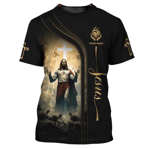 Jesus Personalized Name 3D Shirt Jesus Shirt Custom Gift For Jesus Lovers