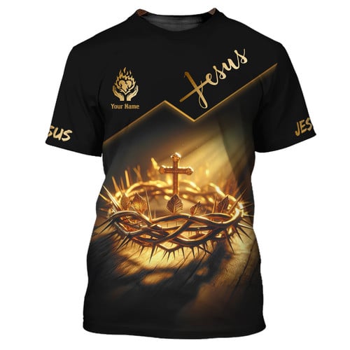 Jesus Unisex Shirt Light Shines Custom Name 3D Full Print Jesus Shirts