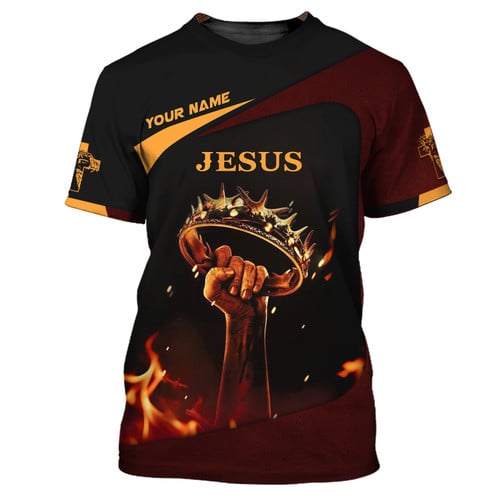 Jesus 3D Full Print Shirt Custom Name Jesus Shirt Gift For Jesus Lovers