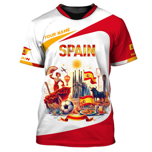 Love Spain Personalized Name Shirt Perfect Shirts For Spain Lovers