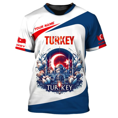 Turkey Personalized Name 3D Shirt Custom Gift For Turkey Lovers