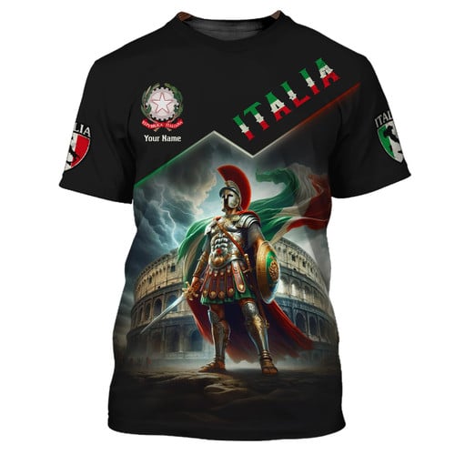 Italy Knight Custom Name 3D Shirt Personalized Gift For Italy Lovers
