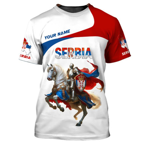 Serbia Knigh 3D Full Print Shirt Personalized Gift For Serbia Lovers