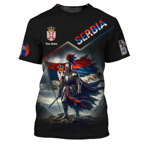 Serbia Knight 3D Full Print Shirt Personalized Gift For Serbia Lovers